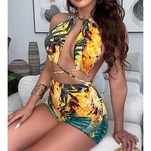 Sexy Halter and Shorts Set